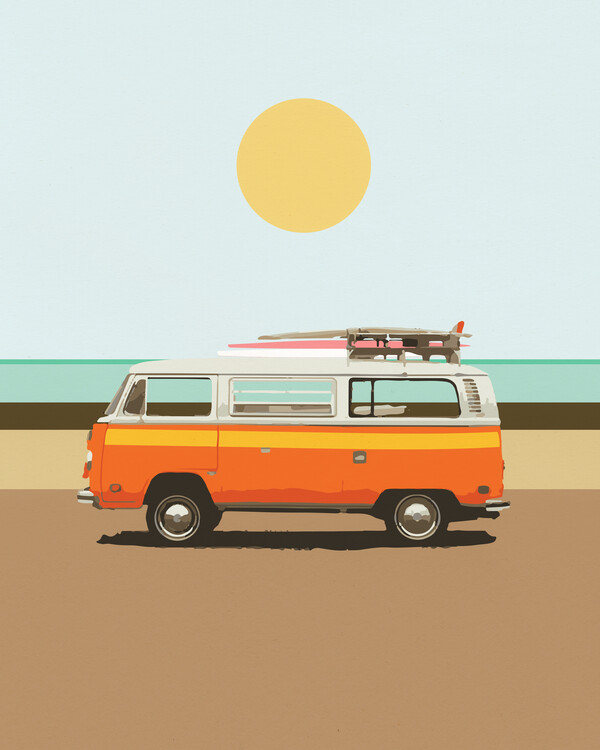 Levně Plakát, Obraz - Road Trip 1, Dan Hobday, 30 × 40 cm