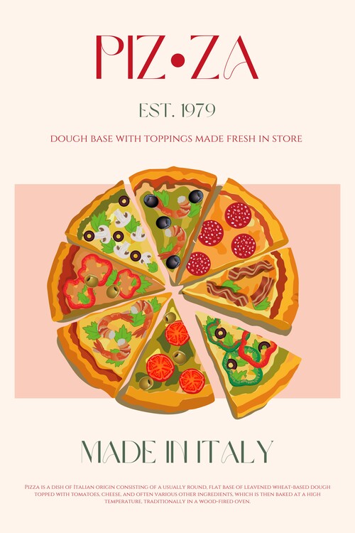 Plakát Slices of Italy