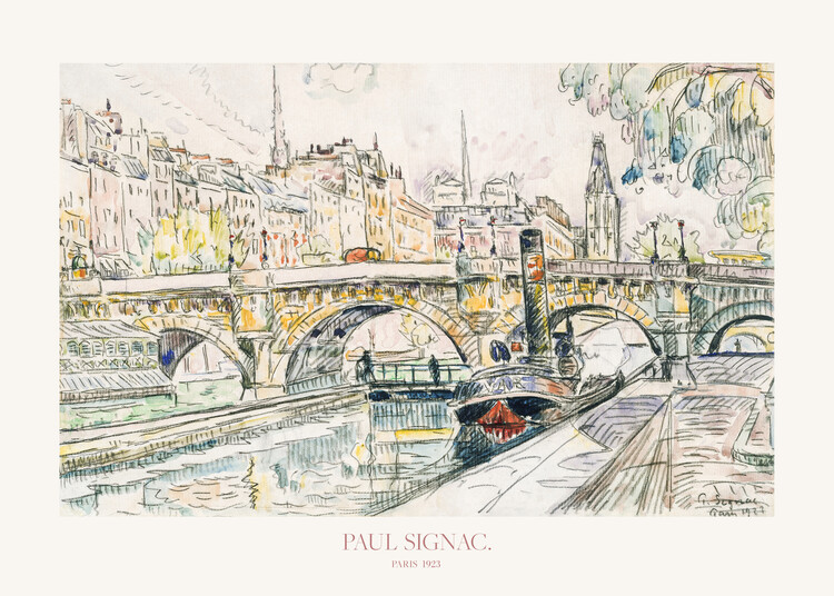 Levně Plakát, Obraz - Tugboat At the Pont Neuf, Paul, 40 × 30 cm