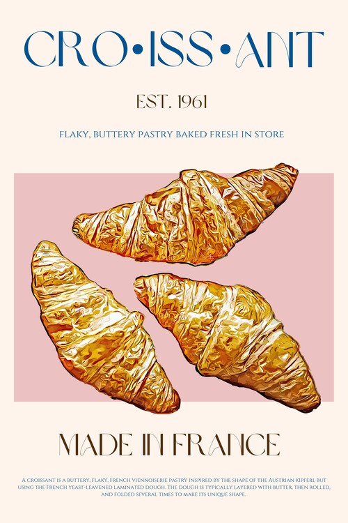 Poster Flaky French Delight