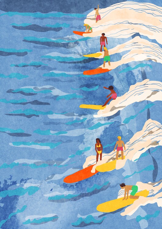 Poster chilled surfing