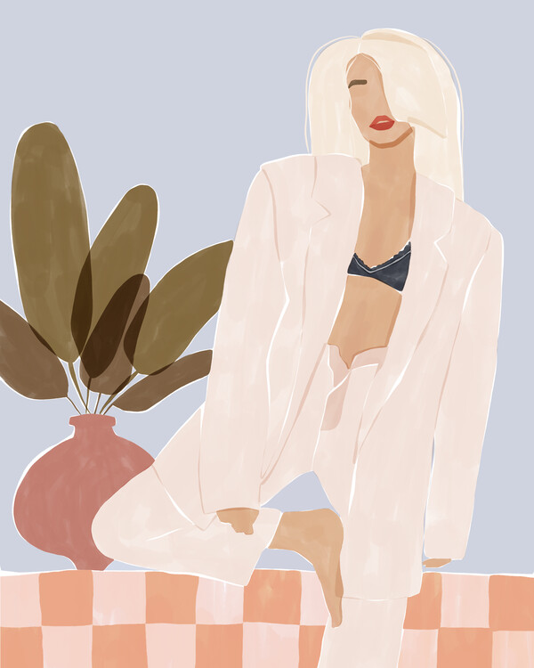 Levně Plakát, Obraz - Too Lazy To Yoga, Ivy Green Illustrations, 30 × 40 cm