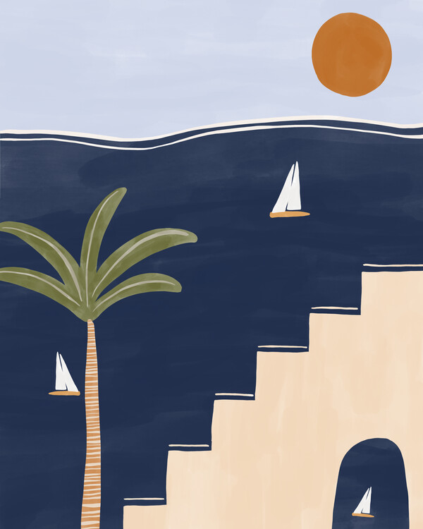 Levně Plakát, Obraz - Sailboats, Ivy Green Illustrations, 30 × 40 cm