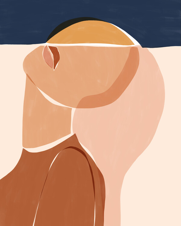 Levně Plakát, Obraz - Half Face Half Sun, Ivy Green Illustrations, 30 × 40 cm