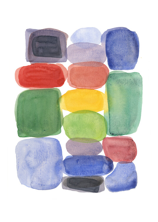 Levně Plakát, Obraz - Color Blocks 2, Louise van Terheijden, 30 × 40 cm