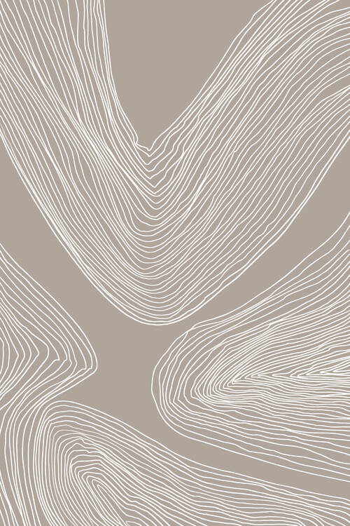 Poster Flowing Contours Line Art