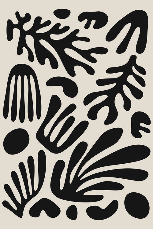 Levně Plakát, Obraz - Henri Matisse Black Algae Collection #3, jay stanley, 26.7 × 40 cm