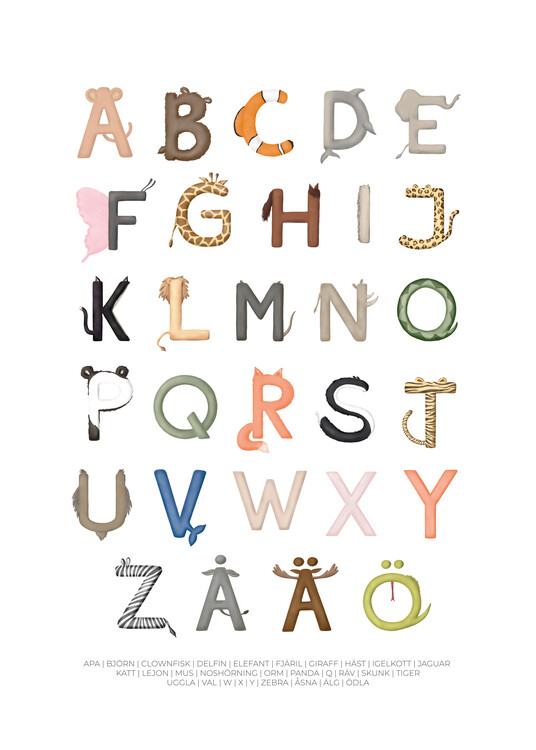 Canvas Print DjurbokstAcver