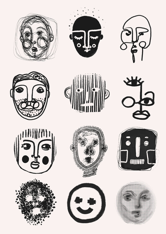 Levně Plakát, Obraz - Faces of Emotion, Treechild, 30 × 40 cm