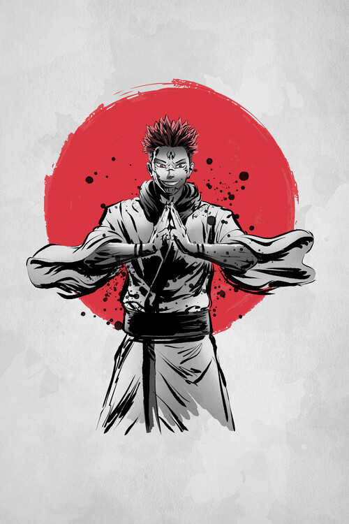 Canvas Print Red Sun King of Curses