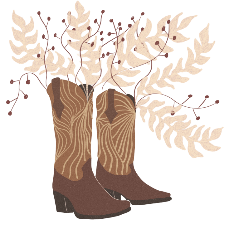 T-shirt Cowboy boots