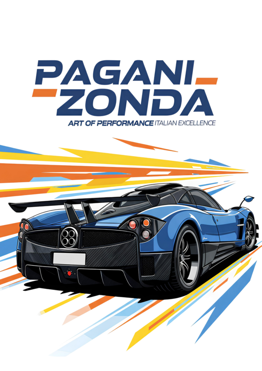 Футболка Pagani Zonda – Art of Performance, Italian Excellence