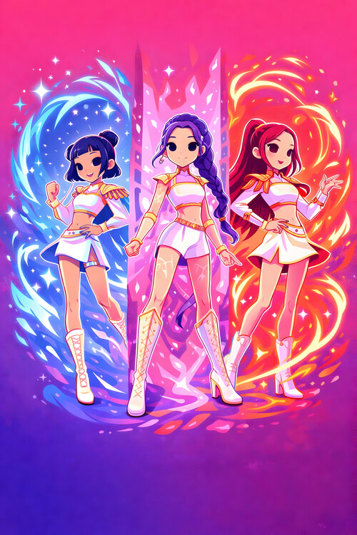 Poster K-Pop Idol Art Print – Stylish Music Poster for Fans