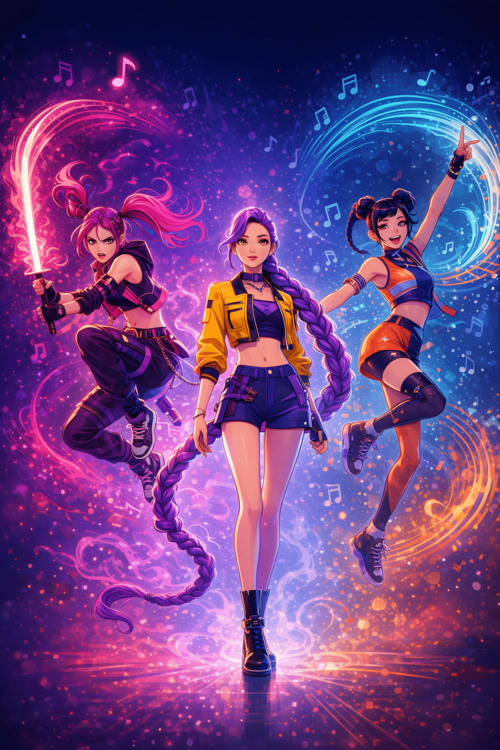 Canvas Print K-Pop Dance Pose Art Print – Contemporary Music Poster