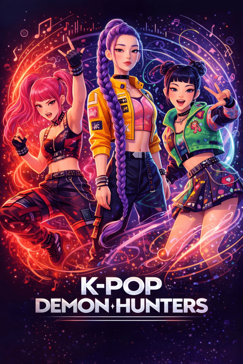 Poster K-Pop Trio Poster – Bold Pop Music Wall Decor