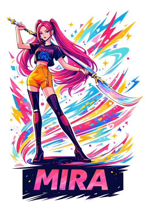 Poster Mira K-Pop Demon Hunter Poster – Edgy Performance Art Print