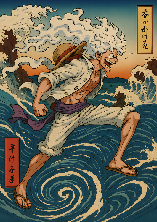 Poster Japan Kanagawa Wave Anime Poster