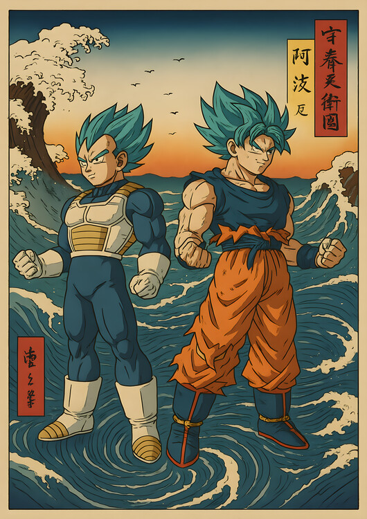 Poster Japan Kanagawa Wave Anime Poster