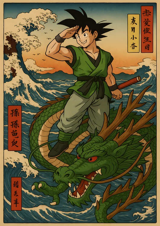 Poster Japan Kanagawa Wave Anime Poster