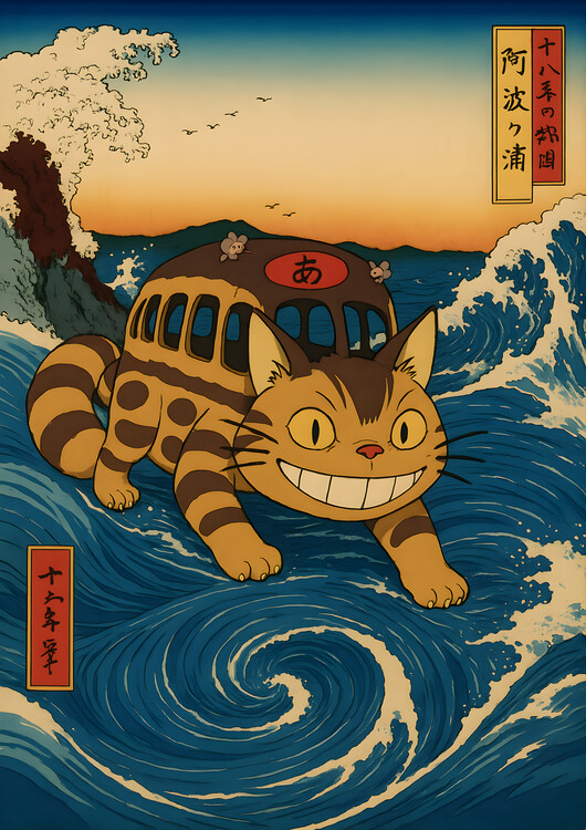 Poster Japan Kanagawa Wave Anime Poster