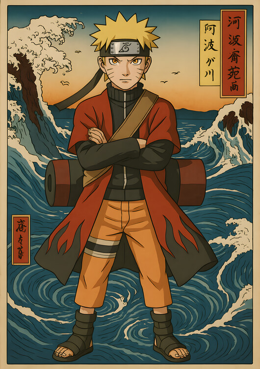 Poster Japan Kanagawa Wave Anime Poster