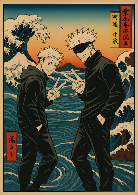 Poster Japan Kanagawa Wave Anime Poster