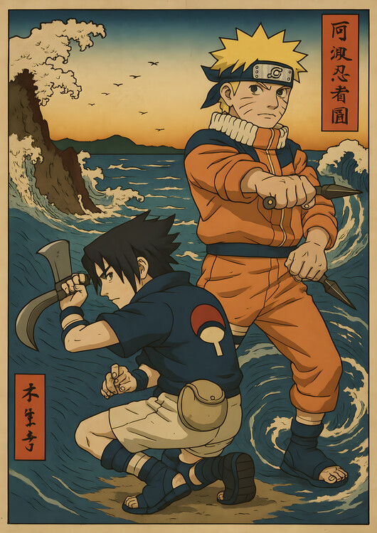 Poster Japan Kanagawa Wave Anime Poster