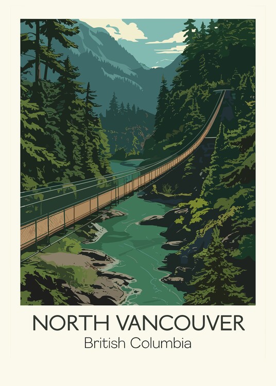 Poster North Vancouver Cityscape Travel