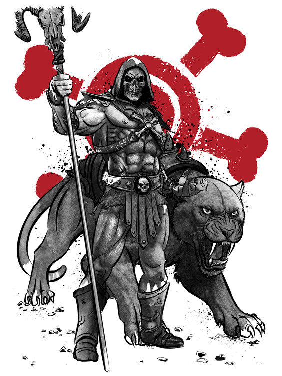 Плакат Evil Lord and destruction panther sumi e