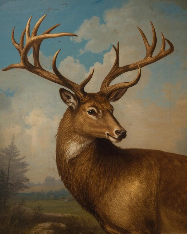 Poster Proud Deer Portrait