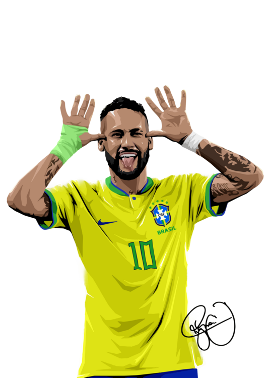 T-shirt Drawing Art Neymar Illustration Poster