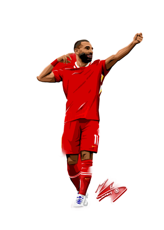 T-shirt Drawing Art Mohammed Salah Liverpool Illustration Poster