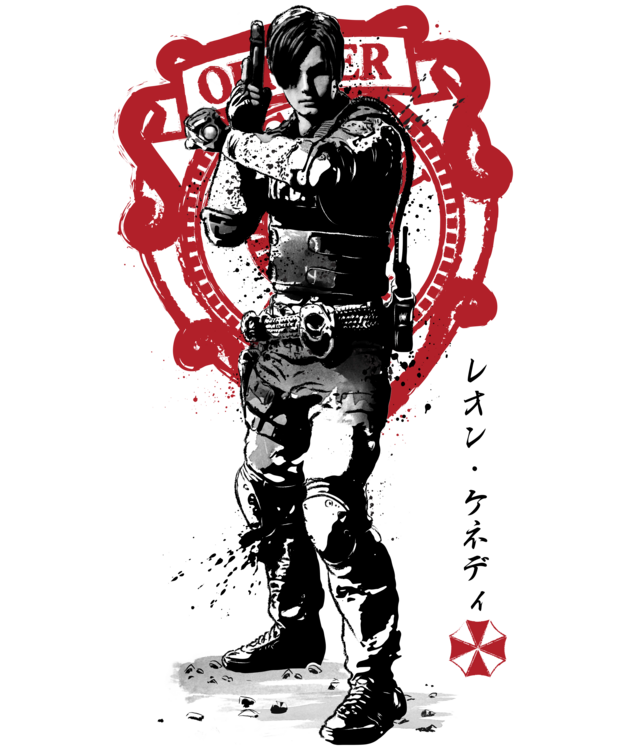 T-shirt Rookie cop sumi e