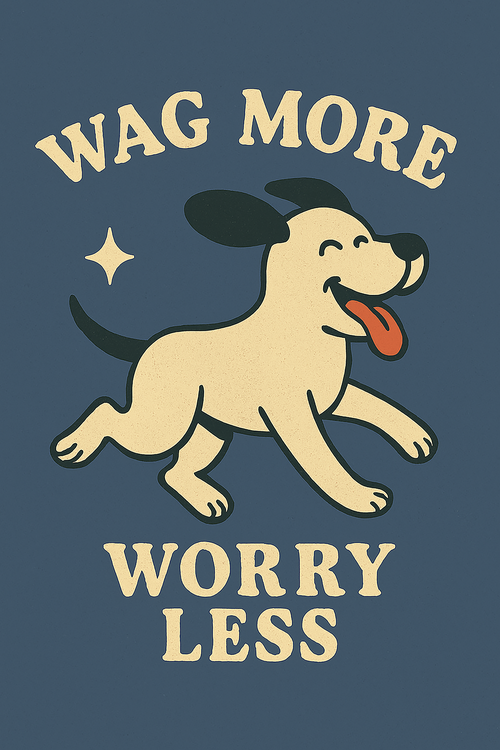 Poster Happy Minimalist Dog