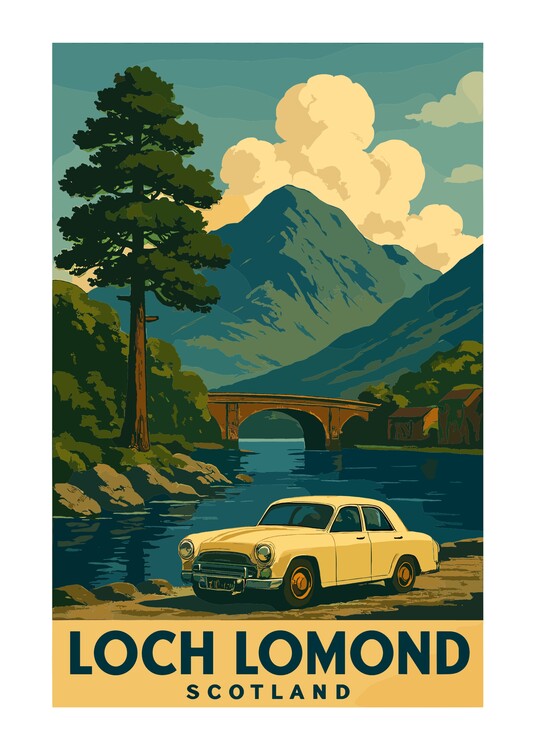 Plakát Loch Lomond Landscape Travel