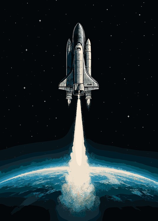 Poster Rocket Launch Space