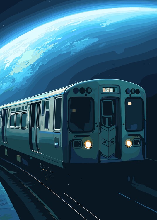 Poster Fantasy Space Train