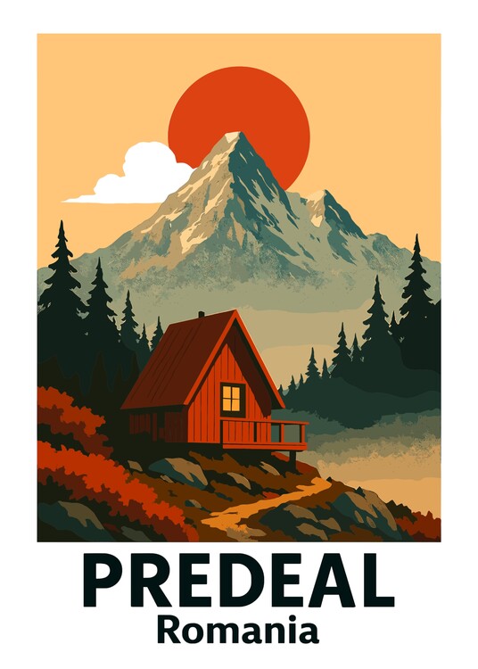 Poster Vintage Travel Predeal Romania