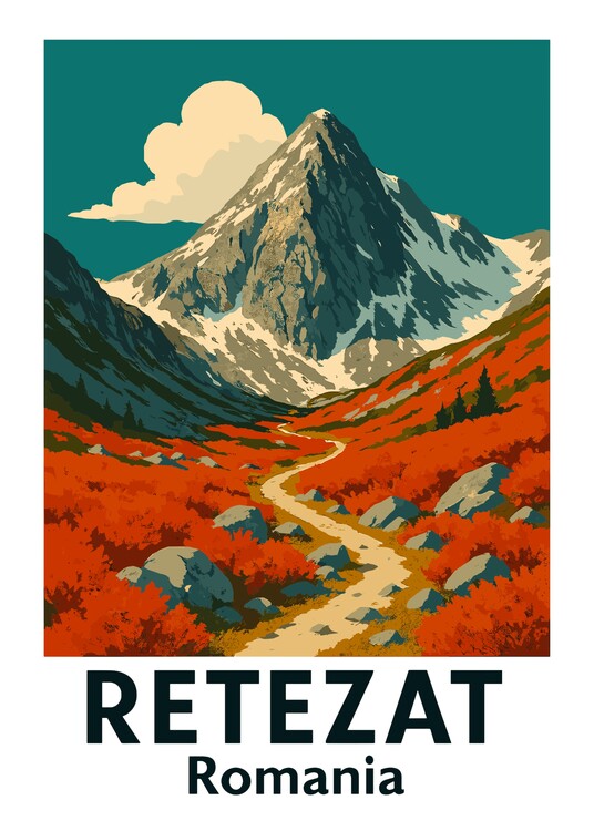 Poster Vintage Travel Retrzat Romania
