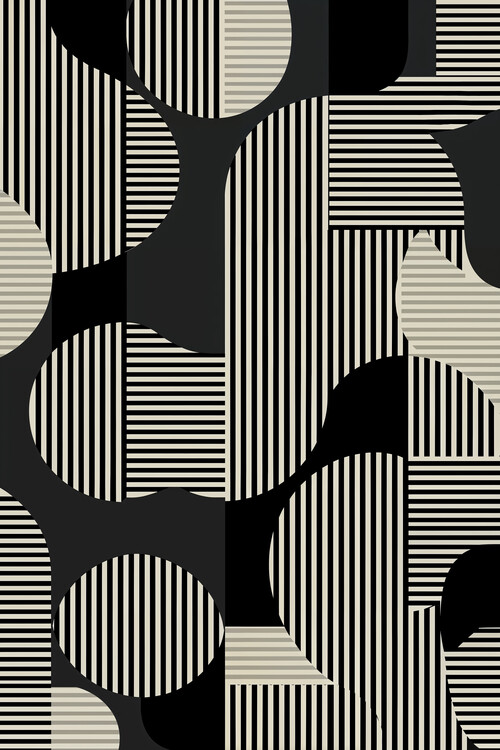 Juliste Monochrome Geometric Rhythm