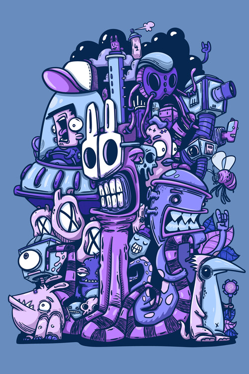 Poster Blue monsters