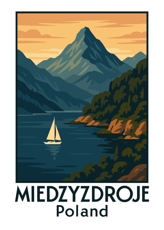 Poster Miedzyzdroje Poland Landscape Travel