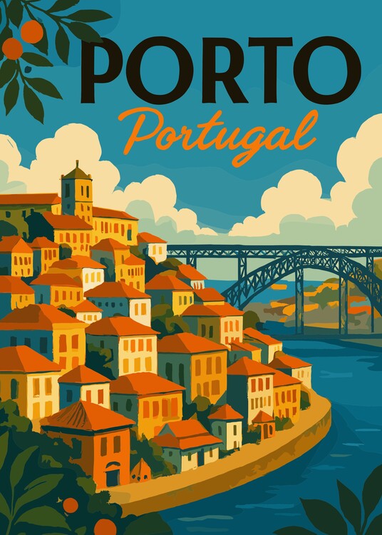 Poster Porto Portugal Cityscape Travel