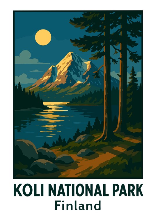 Poster Koli National Pak Finland Landscape Travel