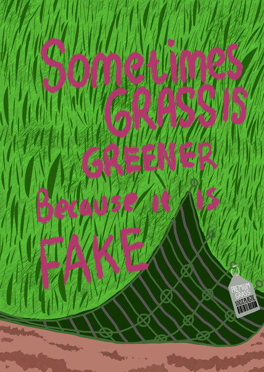 Poster neighbor's grass