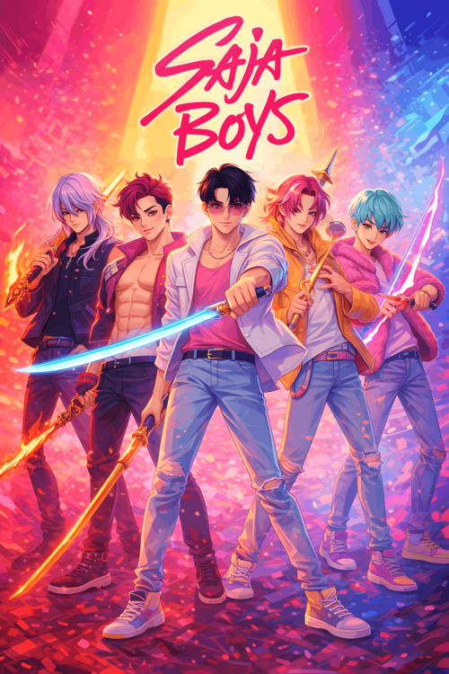 Poster Saja Boys K-Pop Boy Group Artwork – Contemporary Music Poste