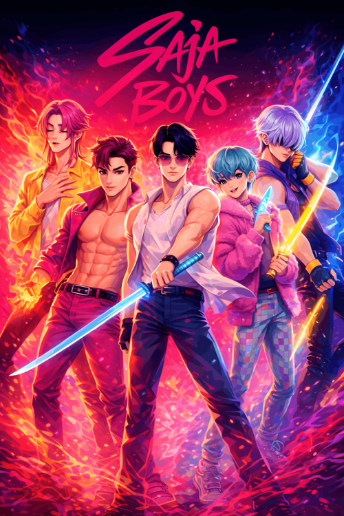 Poster Saja Boys Dark Idol Poster – Pop Fantasy Wall Art