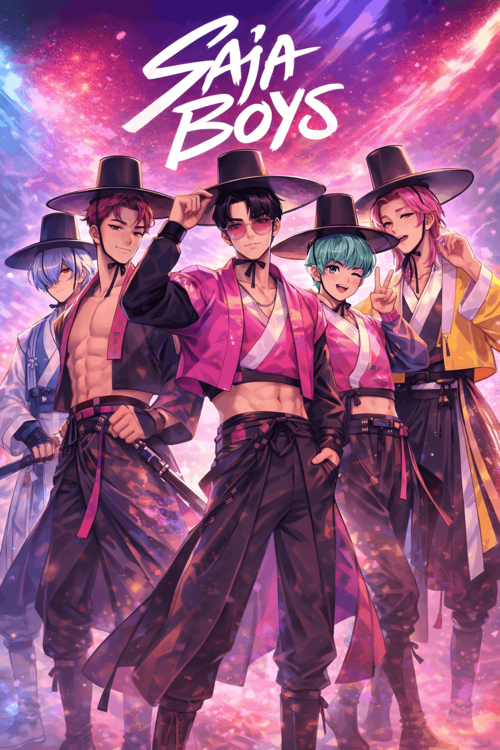 Poster Saja Boys Idol Performance Print – Contemporary Wall Decor