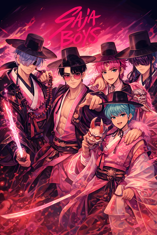 Poster Saja Boys Demon Stage Artwork – Modern Pop Culture Print