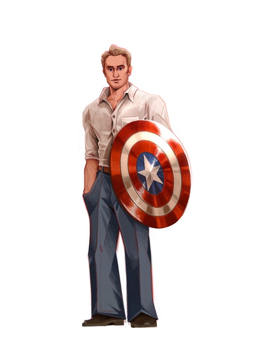 Poster Superhrdina se štítem odvahy